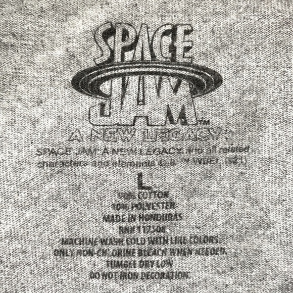 WARNERS BROS. | Men’s Space Jam: A New Legacy “Tune Squad” Gray Shirt Size L - Picture 4 of 6